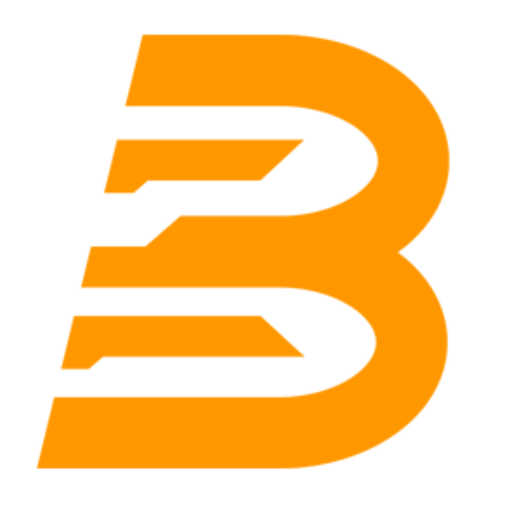 Orange Barfitness logo på hvid baggrund.